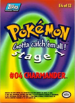 Pokemon Movie Topps 1999 Charmander - Image 2