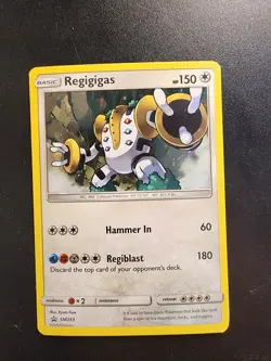 NM - Pokemon Regigigas SM243 Tag Team Powers Collection Cosmos Black Star Promo - Image 1