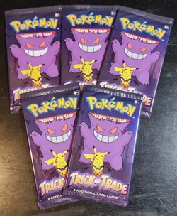 Pokemon TCG Trick or Trade BOOster Bundle Lot 5 Packs 2022 Halloween Card MINT - Image 1