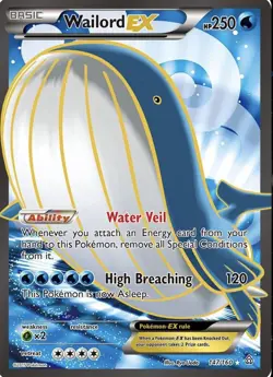 Pokemon TCG Wailord EX #147/160 Primal Clash - XY Full Art - NM - Image 1