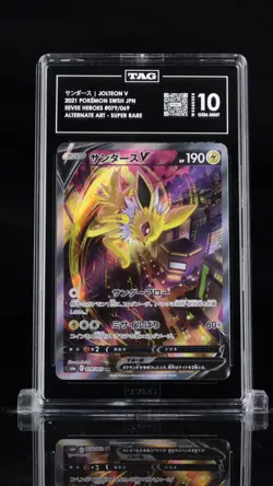 2021 Pokemon Japanese Eevee Heroes Jolteon V Alt Art 079 TAG 10 Gem Mint - Image 1