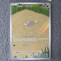 Paldea Evolved Paldean Wooper 221/193 Illustration Rare Pokemon NM/M - Image 1