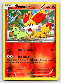 Fennekin 10/124 Common Fates Collide Pokemon Reverse Holo Lightly Played - Image 1
