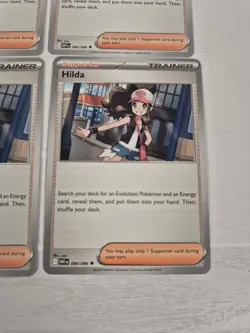 4x Hilda 084/086 White Flare Pokemon TCG Trainer Supporter Playset - Image 2