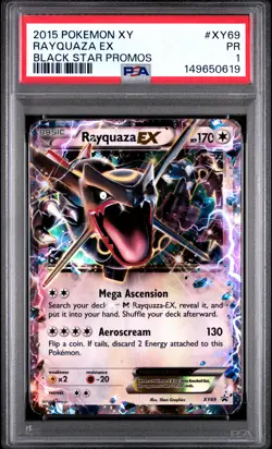 2015 POKEMON XY BLACK STAR PROMOS #XY69 RAYQUAZA EX PSA 1 - Image 1