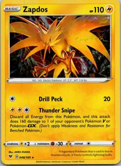 Zapdos (Cosmos Holo) Promo Miscellaneous Cards & Products 048/185 NM - Image 1