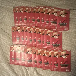 LOT OF 30x SLEVED BOOSTER PACKS One Piece Card Game OP-13 CARRYING ON HIS WILL - Image 1