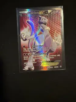 Pokemon Mewtwo-EX TCG Full Art Ultra Rare Holo Card Breakthrough 158/162 - Image 1