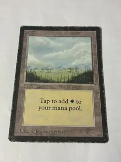 MTG 1993 Beta Magic The Gathering Plains (Trees) Basic Land HP Ref M10 - Image 1