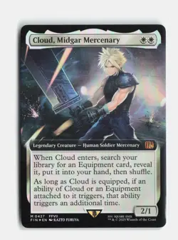 Cloud, Midgar Mercenary (Extended Art) 427 Foil FINAL FANTASY MTG NM - Image 1