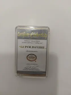 Poliwhirl Pokemon Burger King 23K Gold Plated Card *NO BOX* - Image 3