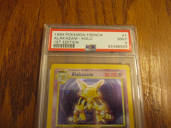 1999 Pokemon FRENCH 1st Edition Base Set Alakazam Holo 1/102 PSA 9 MINT - Image 2