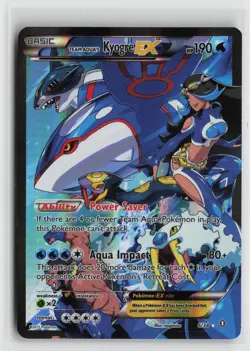 Team Aqua's Kyogre EX 6/34 Ultra Rare Double Crisis Pokemon LP - Image 1