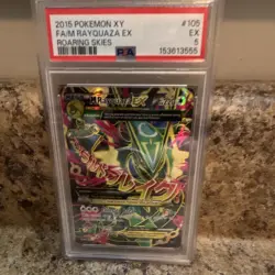 Pokemon 2015 Roaring Skies M Rayquaza EX Full Art Holo 105/108 PSA 5 - Image 3