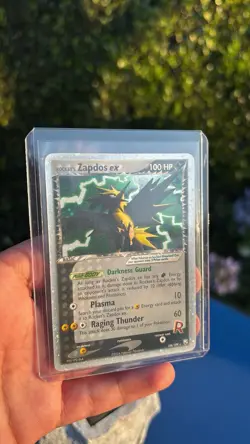 Pokemon TCG Rocket's Zapdos ex 106/109 EX Team Rocket Returns Ultra Rare Holo - Image 1