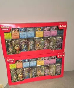 Pokemon Prismatic Evolutions 8 Mini-Tins w Promo Cards Costco - Lot Of 2 - Image 1