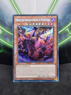 Yugioh Veidos the Eruption Dragon of Extinction PHNI-EN090 Secret Eare 1st Ed NM - Image 1