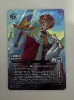 Disney Lorcana Arthur King Victorious 221/204 EN 5 Shimmering Skies Holo - Image 1