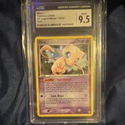 CGC 9.5 Mew 10/92 EX Legend Maker Holo English Pokemon Card 2006 - Image 1
