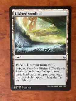 Blighted Woodland MTG Magic the Gathering Card NM Near Mint BFZ - Image 1