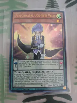 YuGiOh Performapal Odd-Eyes Valet 1st Edition BLMR-EN029 Ultra Rare MN - Image 1