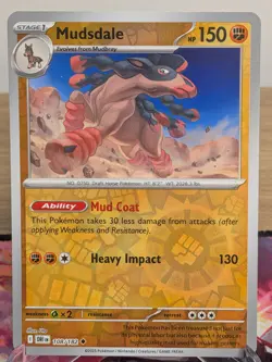 MUDSDALE 108/182 UNCOMMON DESTINED RIVALS POKEMON REVERSE HOLO NM - Image 1