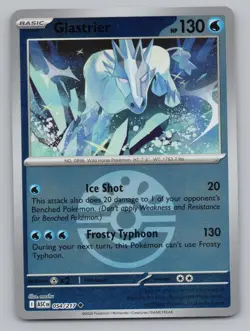 GLASTRIER (FRIEND BALL) 054/217 HOLO ASCENDED HEROES POKEMON REVERSE HOLO NM - Image 1