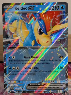KELDEO EX 030/086 DOUBLE RARE WHITE FLARE POKEMON NEAR MINT - Image 1