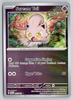 SCREAM TAIL 077/162 UNCOMMON TEMPORAL FORCES POKEMON REVERSE HOLO NM - Image 1