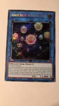 Hieratic Seal of the Heavenly Spheres RA02-EN039 Secret Rare 1st Edition Yugioh - Image 1