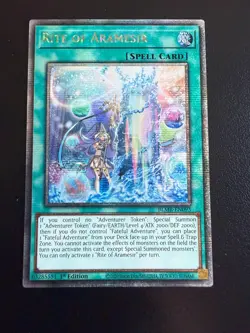 Yugioh Rite of Aramesir BLMR-EN093 Quarter Century Secret Rare 1st Edition Mint - Image 1