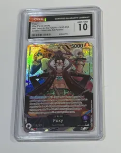 CGC 10 ONE PIECE FOXY 500 YEARS IN THE FUTURE ALTERNATE ART LEADER OP07-059 - Image 1