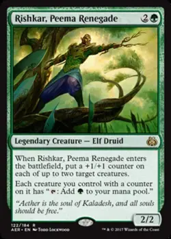 MTG - Rishkar, Peema Renegade - Foil - Aether Revolt - NM, English Magic FLAT RA - Image 1