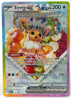 EEVEE EX Promo Holo Scarlet Violet Prismatic Evolutions 174 Pokemon - Image 2