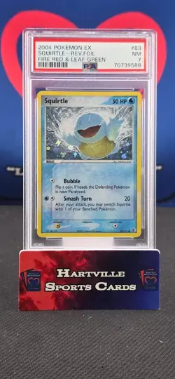 Pokemon Squirtle 83/112 EX FireRed & LeafGreen Reverse Holo PSA 7 - Image 1