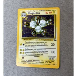 CLEAN Pokemon Fossil Magneton 11/62 Holo Rare Unlimited English 1999 80 HP - Image 1