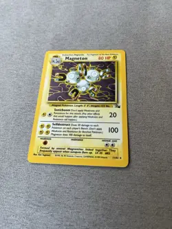 CLEAN Pokemon Fossil Magneton 11/62 Holo Rare Unlimited English 1999 80 HP - Image 3