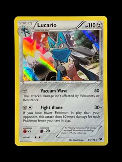 Pokemon TCG Lucario Fates Collide 63/124 Holo Holo Rare - Image 1