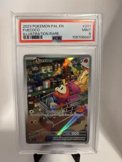 Pokemon 2023 SV02 Paldea Evolved Fuecoco 201/193 Art Rare Holo PSA 9 - Image 1