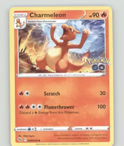 CHARMELEON 009/078 UNCOMMON POKEMON GO POKEMON NEAR MINT - Image 2