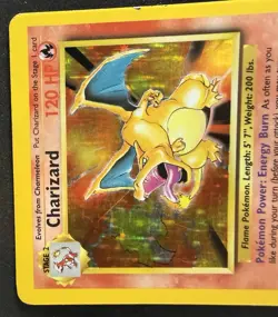 Charizard 4/102 Holo Rare Base Set Unlimited MP/HP 1999 WOTC Vintage Pokemon TCG - Image 4