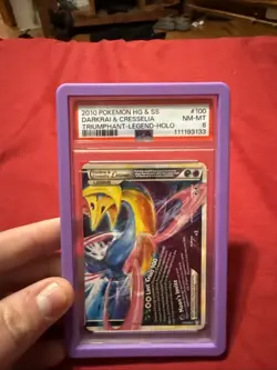 Pokemon Darkrai Cresselia Legend 100/102 Triumphant PSA 8 - Image 1