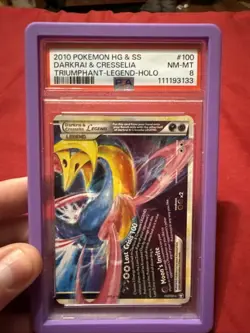 Pokemon Darkrai Cresselia Legend 100/102 Triumphant PSA 8 - Image 2