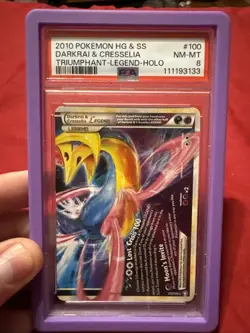 Pokemon Darkrai Cresselia Legend 100/102 Triumphant PSA 8 - Image 3