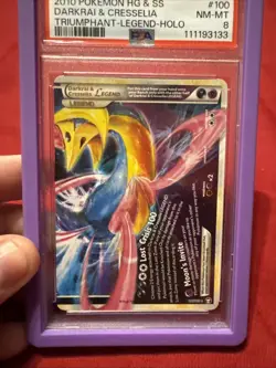 Pokemon Darkrai Cresselia Legend 100/102 Triumphant PSA 8 - Image 4