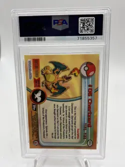 1999 Topps Pokemon T.V. Charizard #6 PSA 10 Black Logo - Image 2