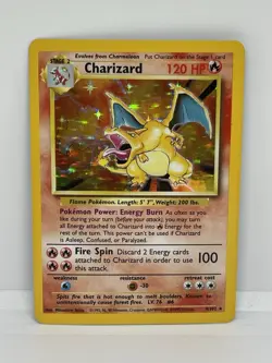 pokemon WOTC Charizard 4/102 Base Set Holo 1999 MP plus. - Image 1