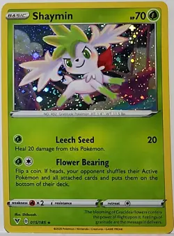 Shaymin 015/185 Cosmos Holo Rare Pokemon TCG Promo - Image 2