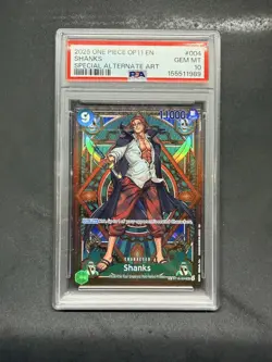 ONE PIECE SHANKS 2025 OP11-A FIST OF DIVINE SPEED #004 SPECIAL ALT ART PSA 10 - Image 4