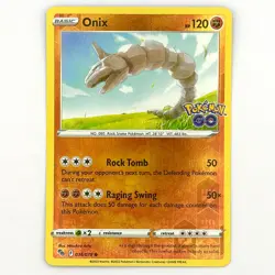 Pokemon Card Onix 036/078 Reverse Holo Pokemon GO Common NM - Image 1